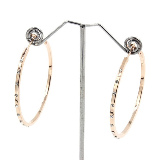 LUXURY RHINESTONE HOOP EARINGS